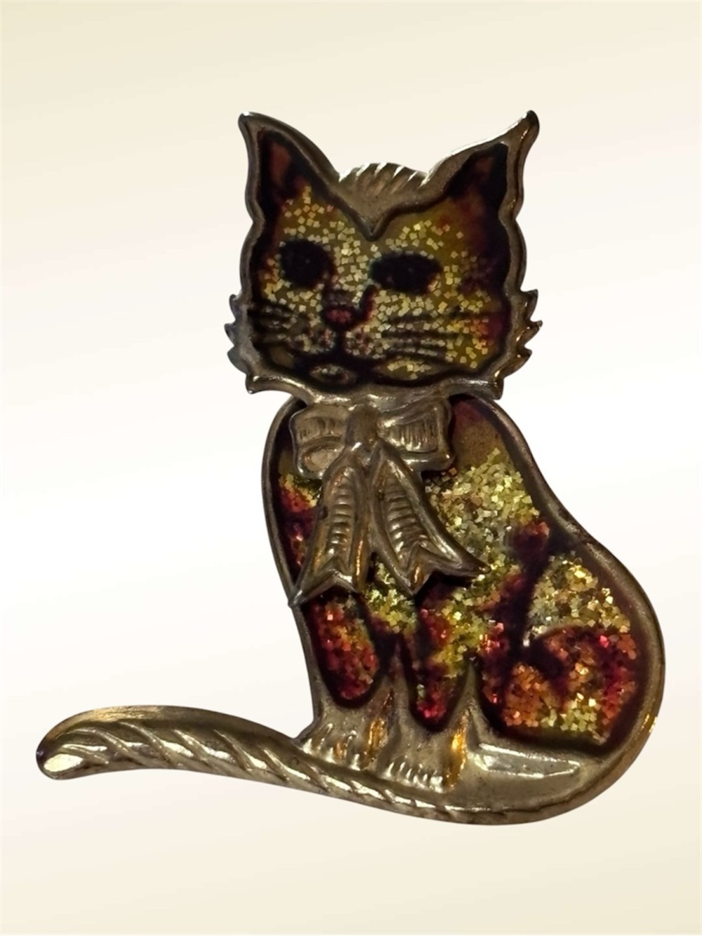 3/$20🌼VTG Moving Head Cat Brooch